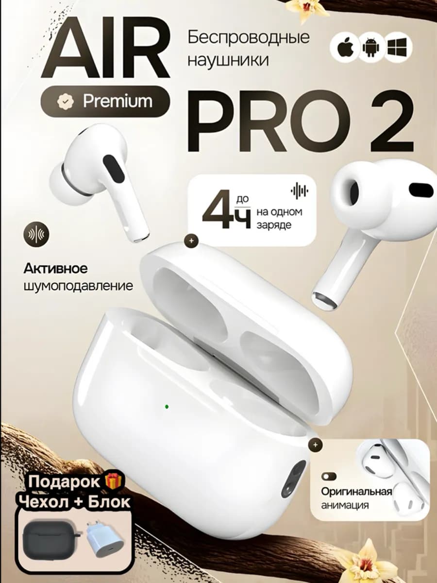 Наушники беспроводные AirPods PRO 2 для Android и iPhone