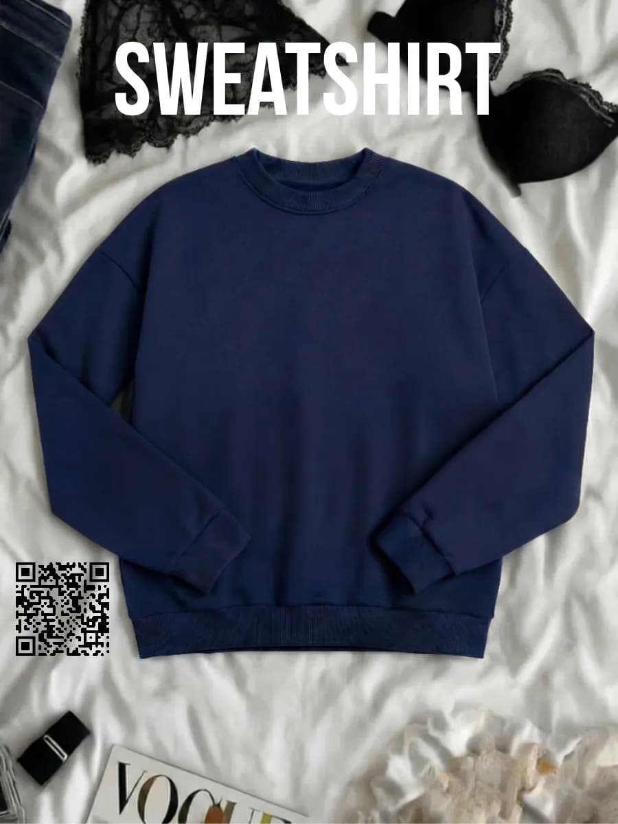 Свитшот оверсайз базовый без начеса