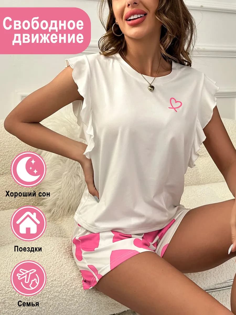 Пижама с шортами и топом