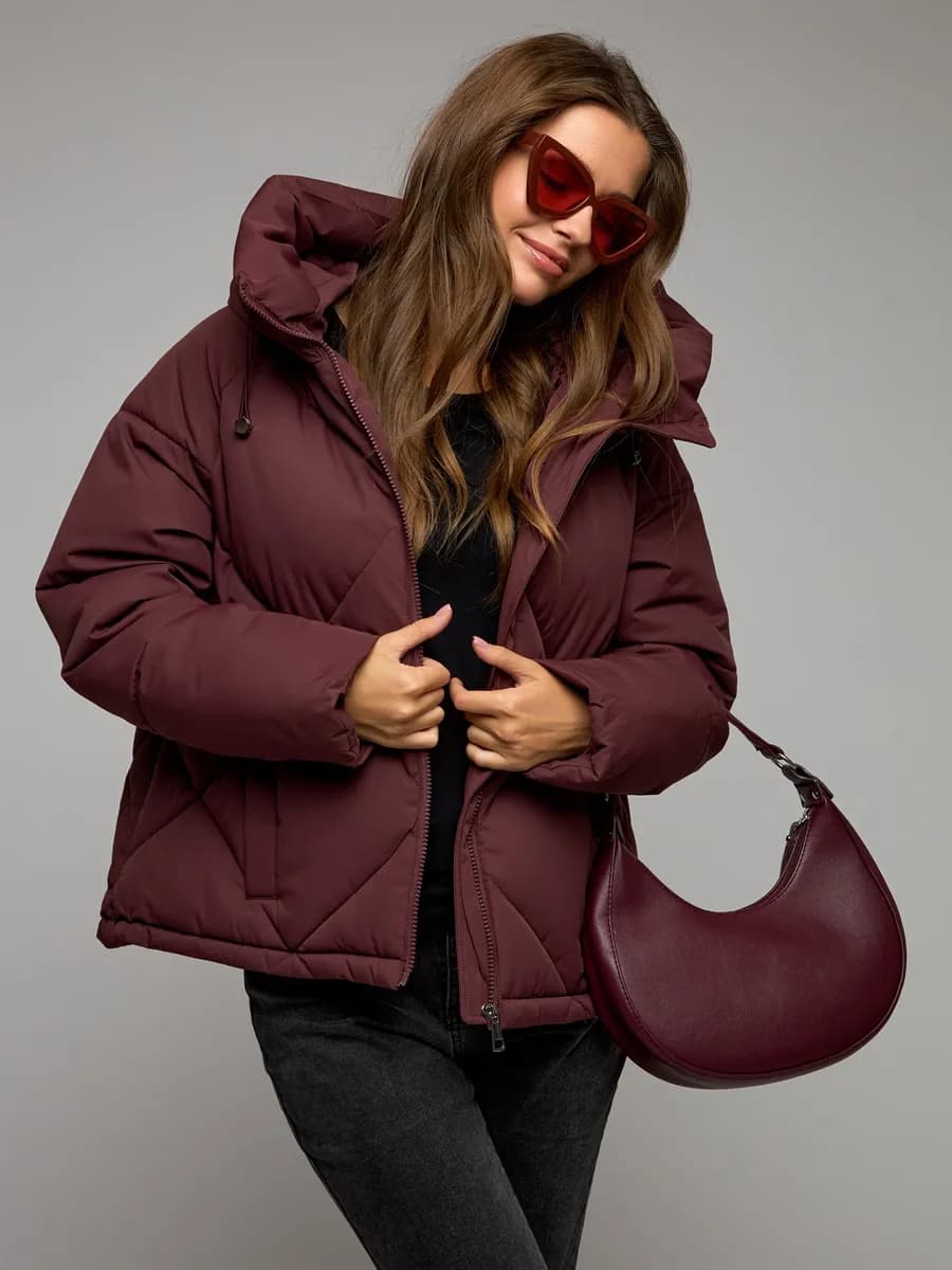 Куртка с капюшоном оверсайз еврозима