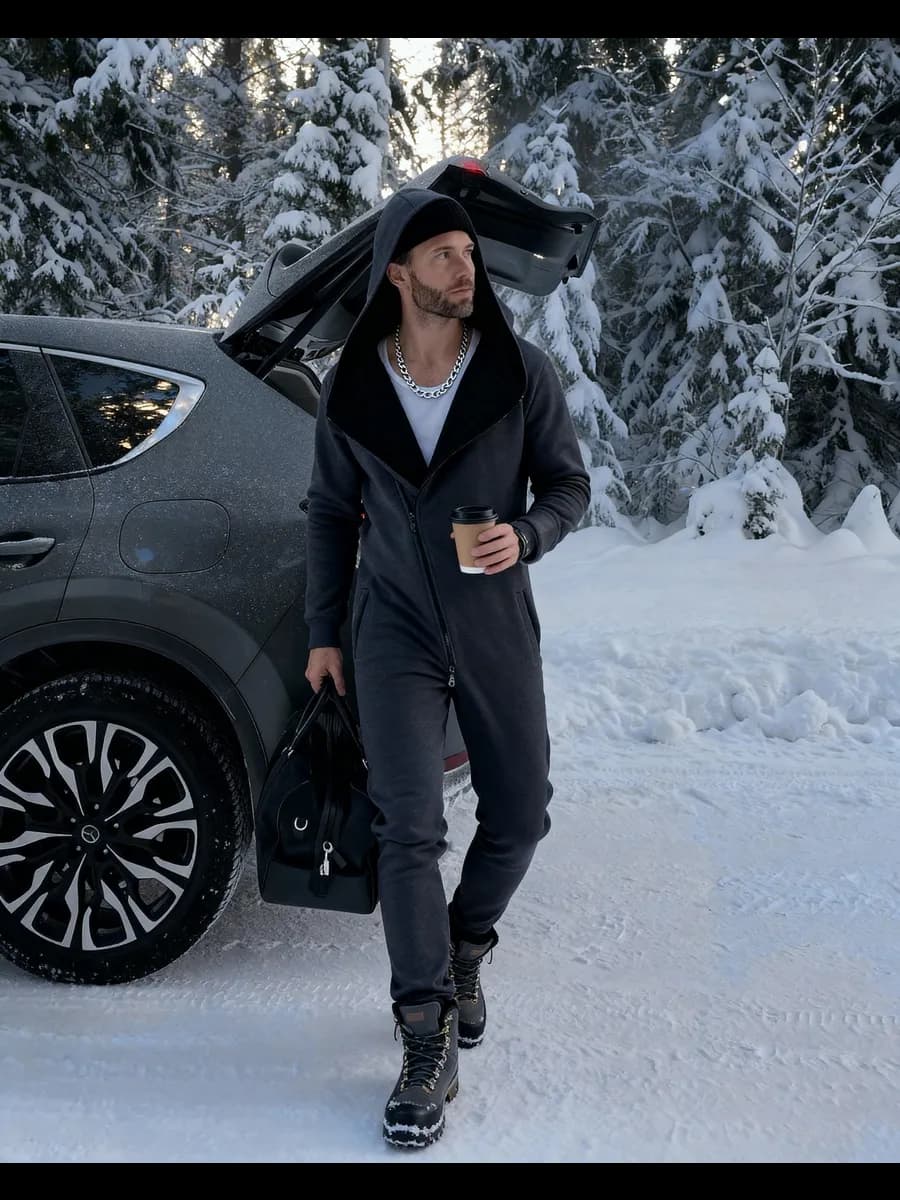 Комбинезон с начесом утепленный