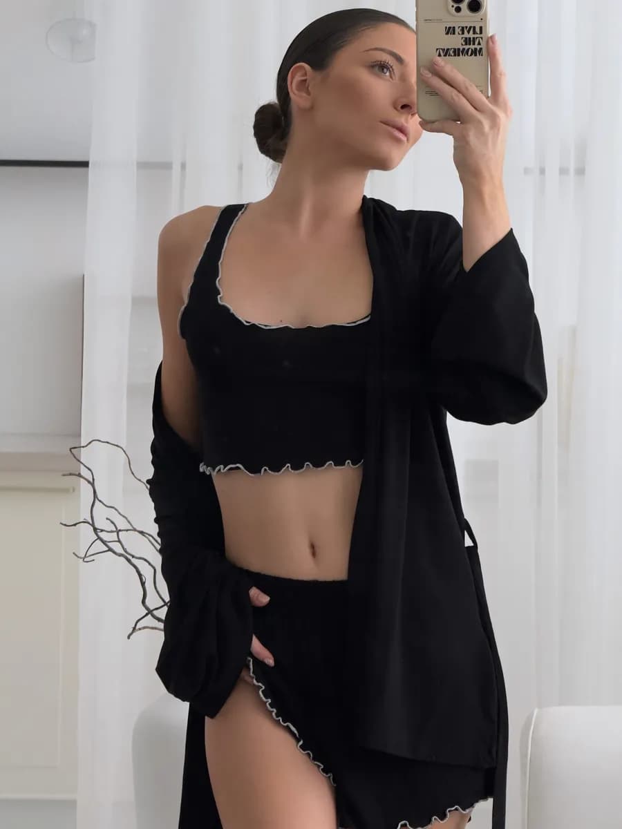 Пижама тройка вискоза