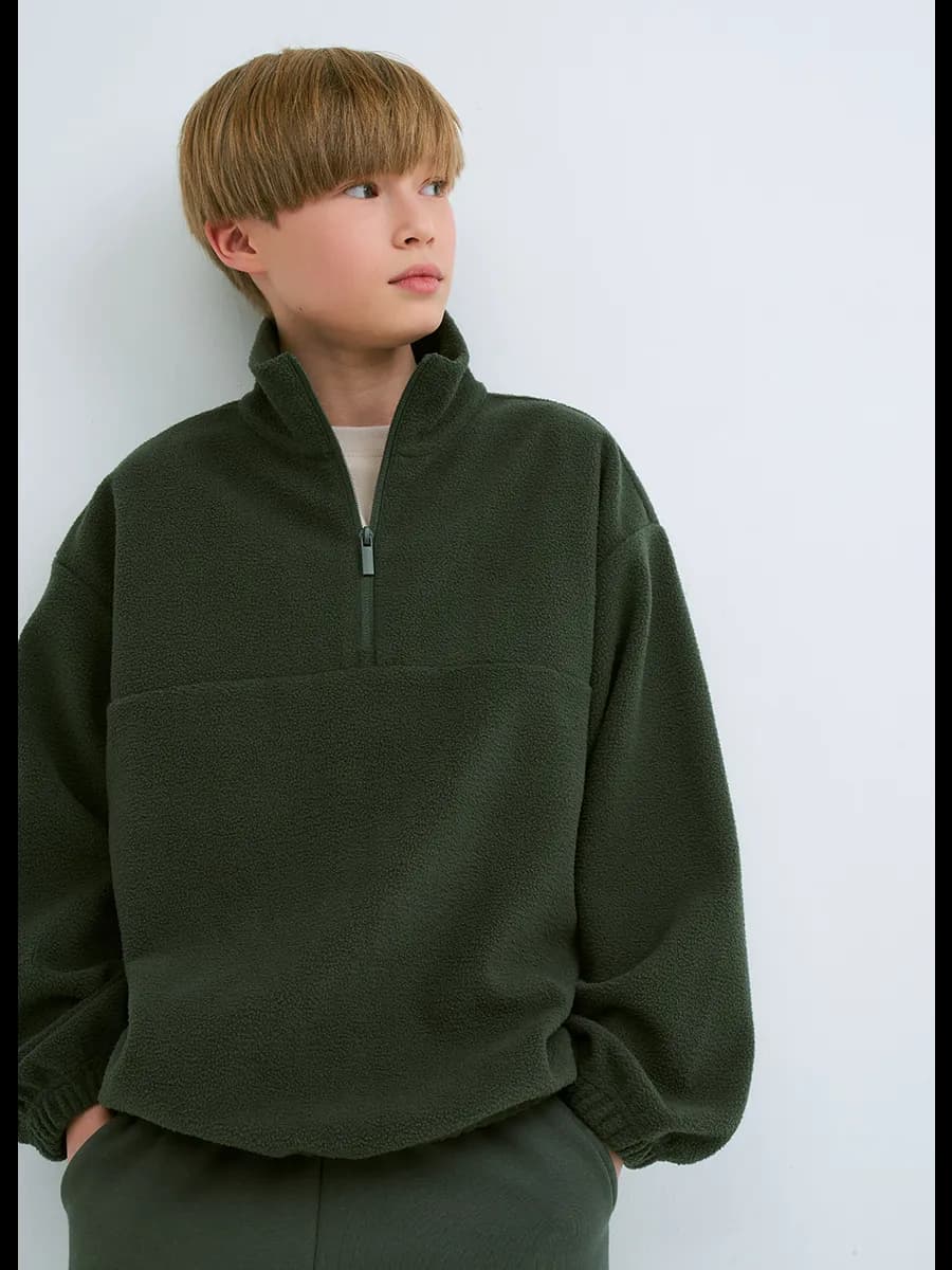 Толстовка флисовая теплая оверсайз