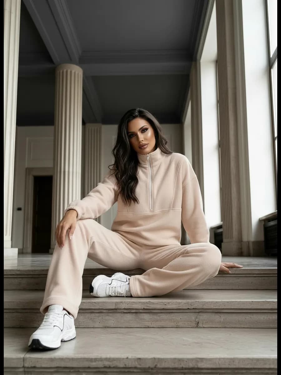 Костюм теплый флисовый домашний спортивный