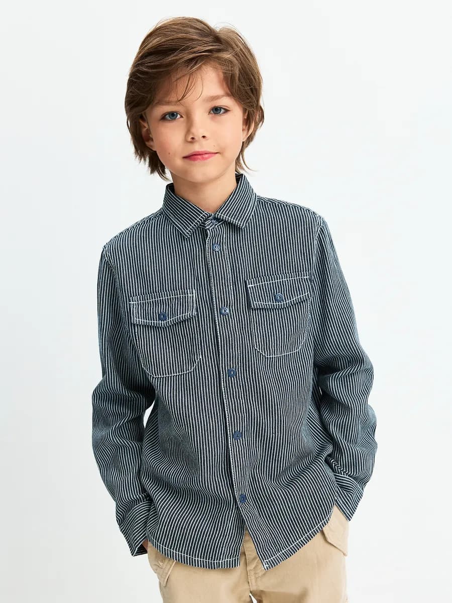 Рубашка с длинным рукавом на кнопках