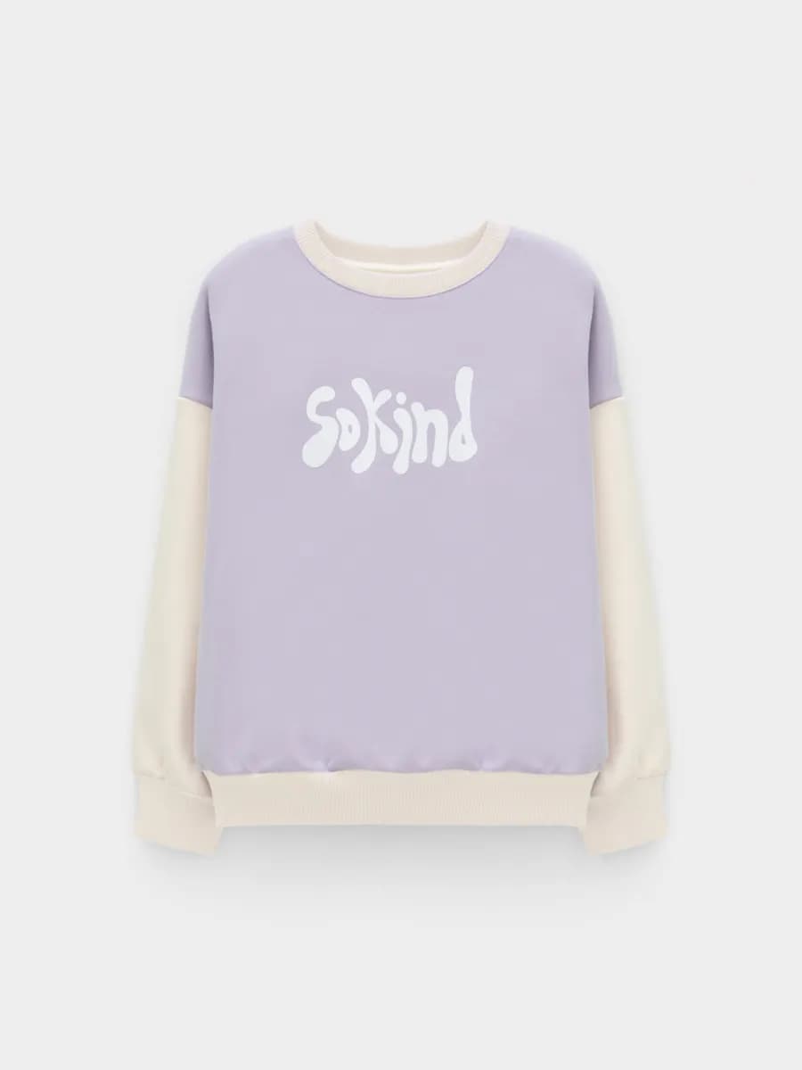 Свитшот из натурального хлопка для девочки