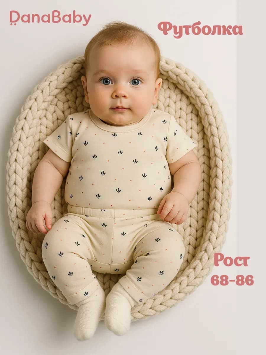 Футболка трикотажная для новорожденного