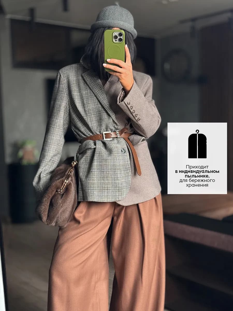 Пиджак оверсайз в клетку