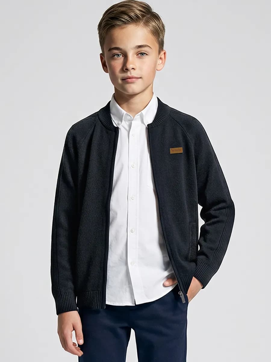 Джемпер вязаный на молнии