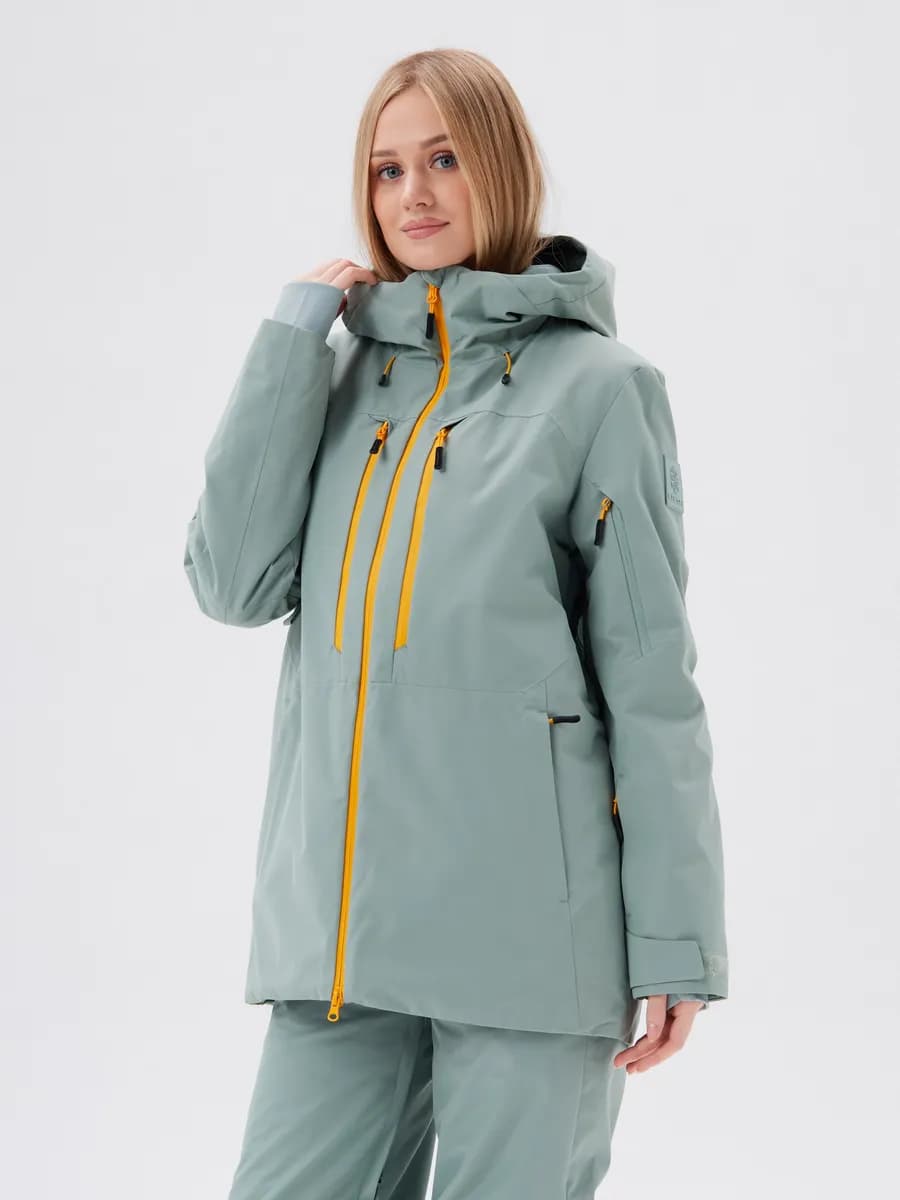 Куртка горнолыжная сноубордическая утепленная с капюшоном