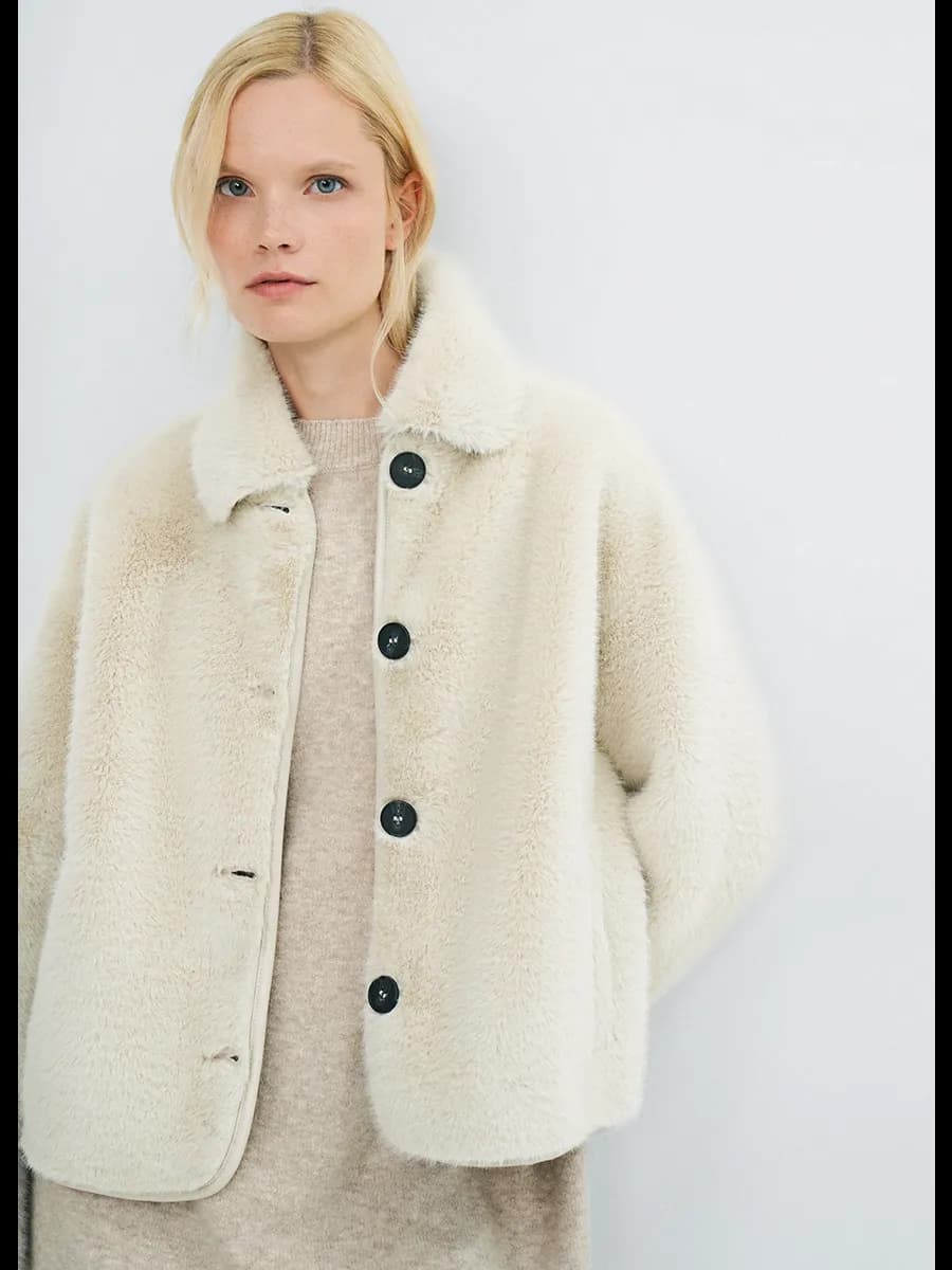 Куртка из искусственного меха демисезонная