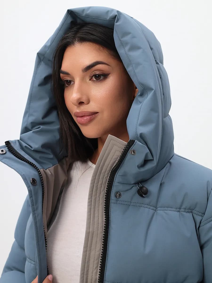 Куртка зимняя длинная с капюшоном