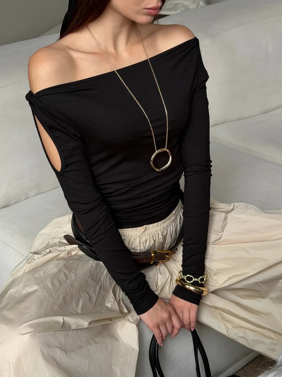 Лонгслив облегающая кофта