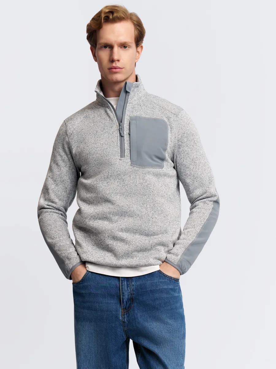 Мужской свитшот оверсайз на молнии