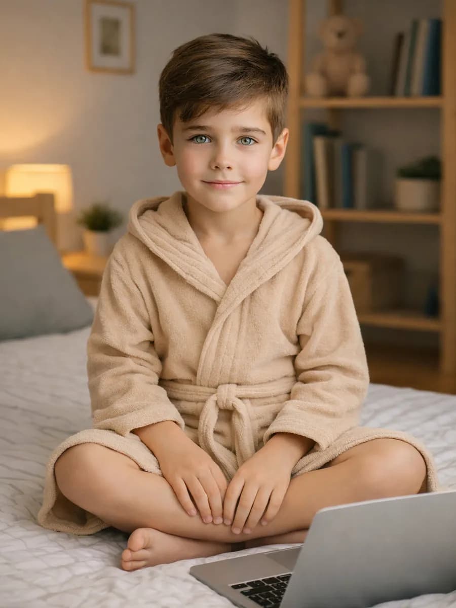 Халат детский махровый