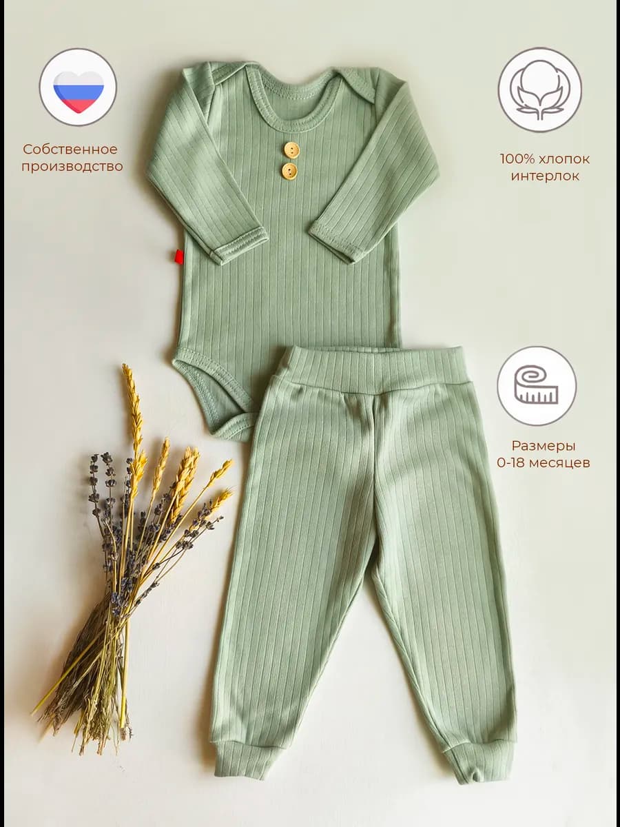 Костюм для новорожденного малыша боди и штанишки