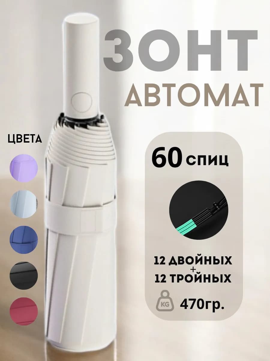 Зонт автомат складной двухсторонний антиветер
