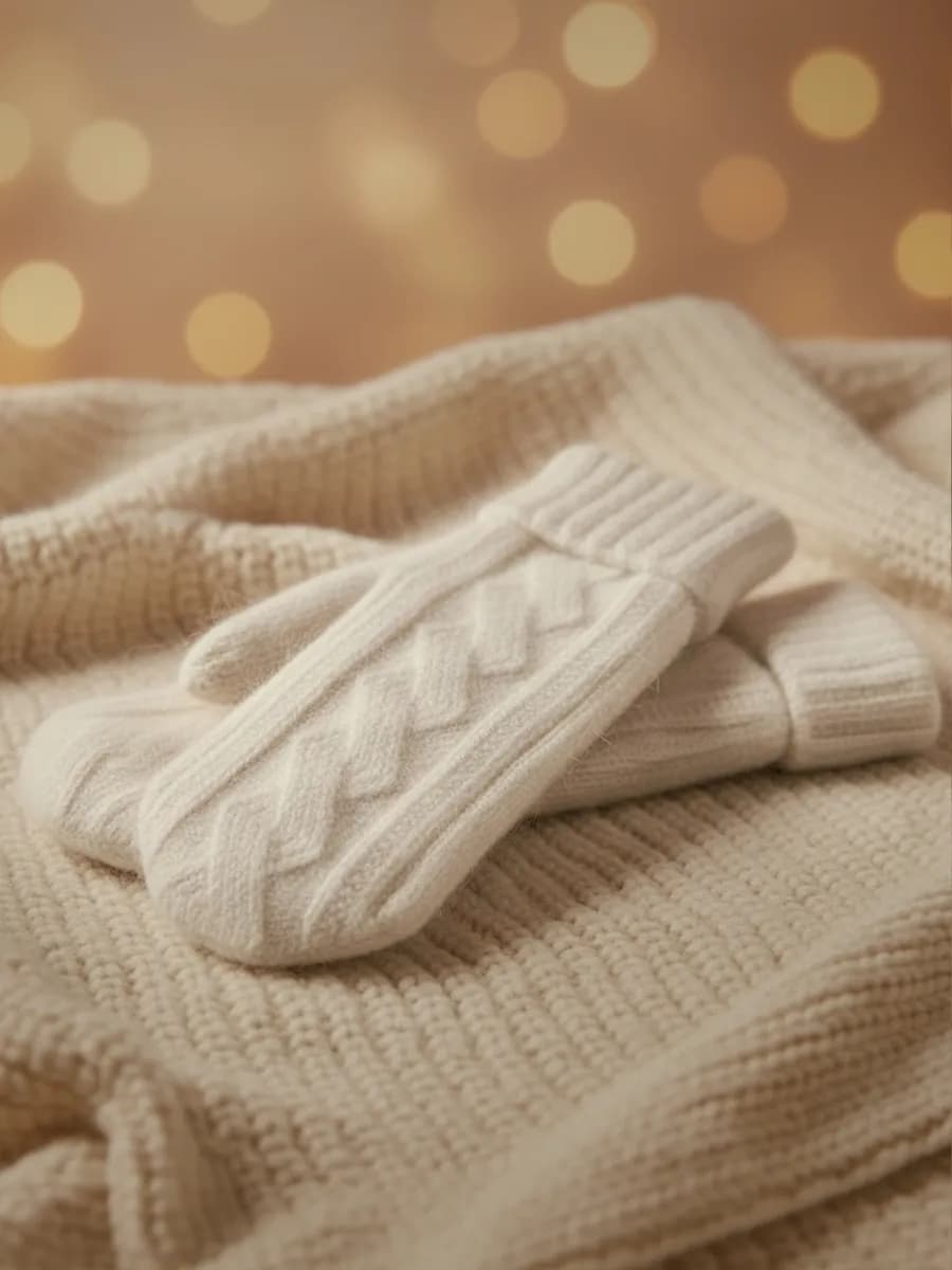 Варежки теплые меховые