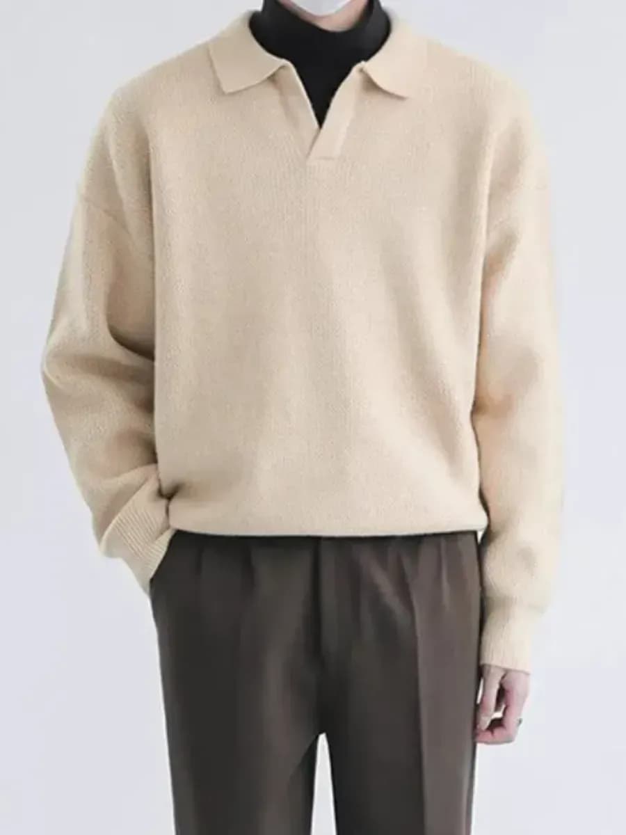 Свитер поло теплый