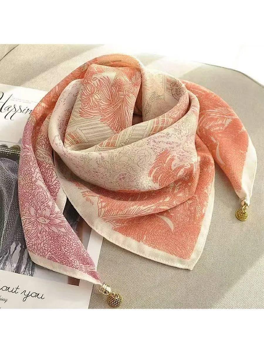 Платок на голову и шею осенний