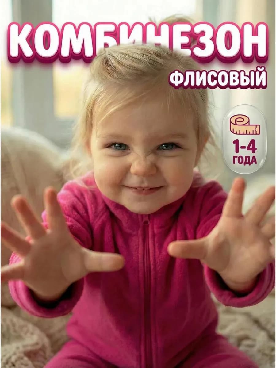 Флисовый комбинезон для девочки