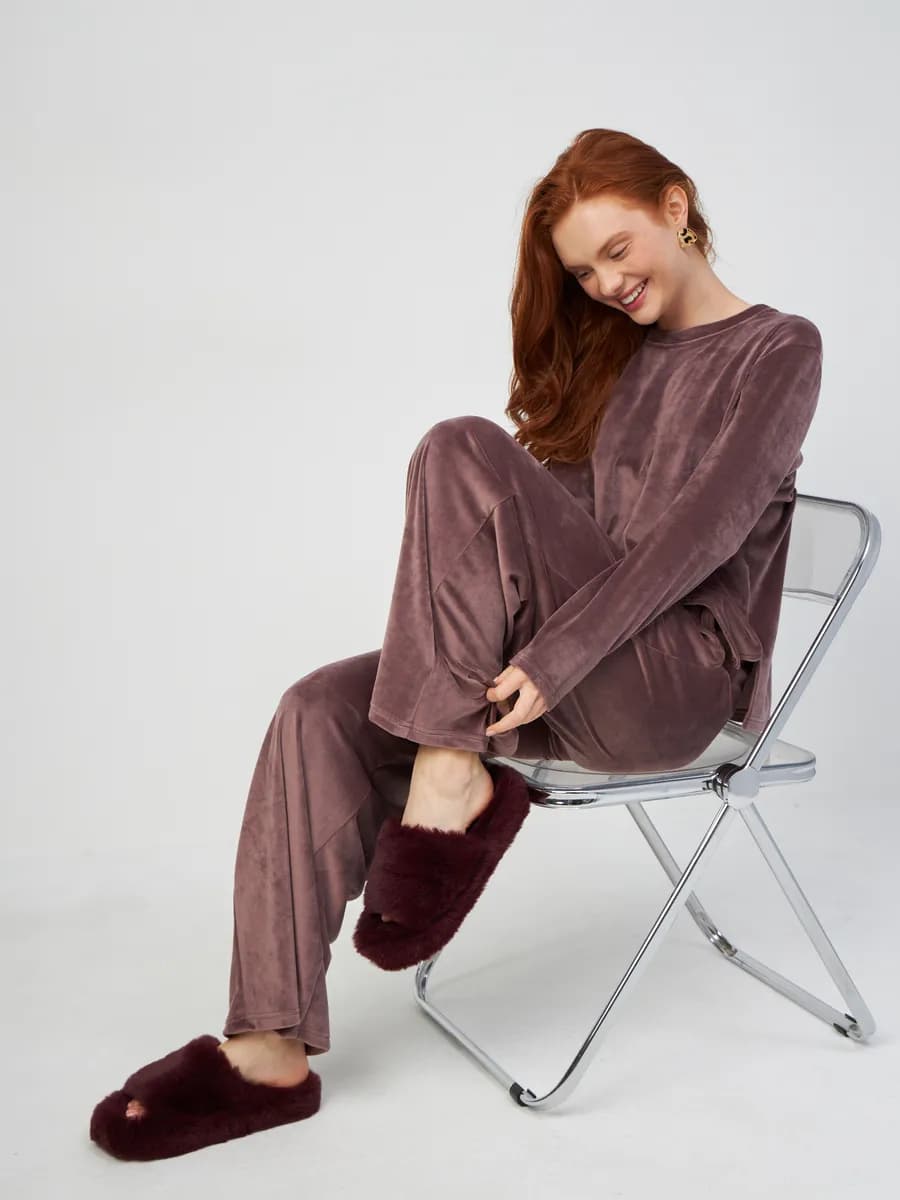 Костюм домашний велюровый длинные рукава