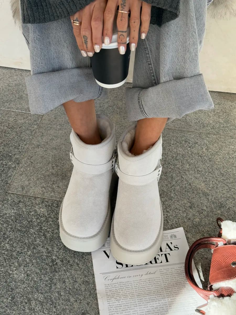 Угги зимние на высокой платформе