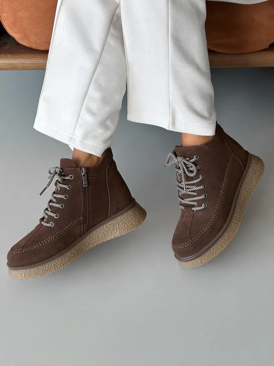 Ботинки зимние кожаные