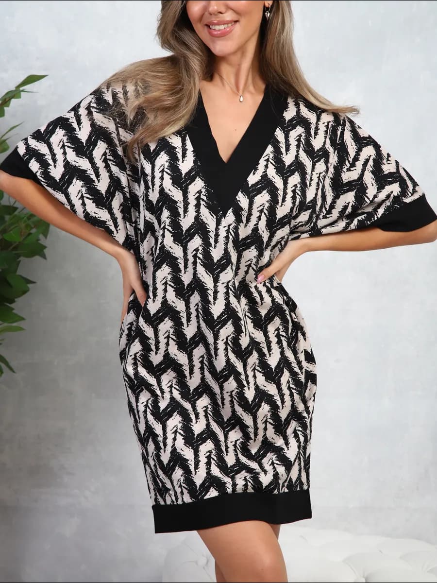 Туника домашняя хлопок больших размеров новогодняя