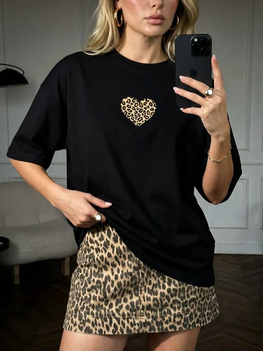 Футболка оверсайз c принтом