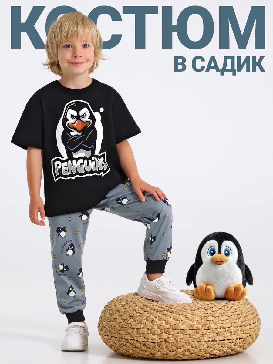 Костюм для мальчика в садик футболка и брюки