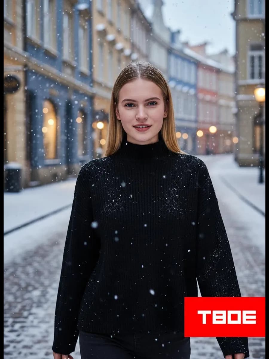 Свитер вязаный теплый