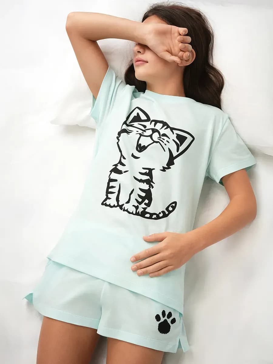 Пижама с шортами детская хлопковая