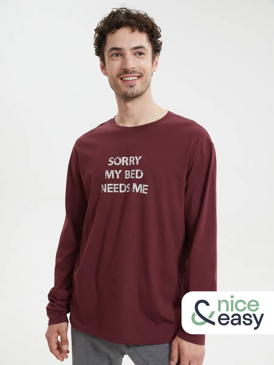 Мужской тонкий трикотажный лонгслив