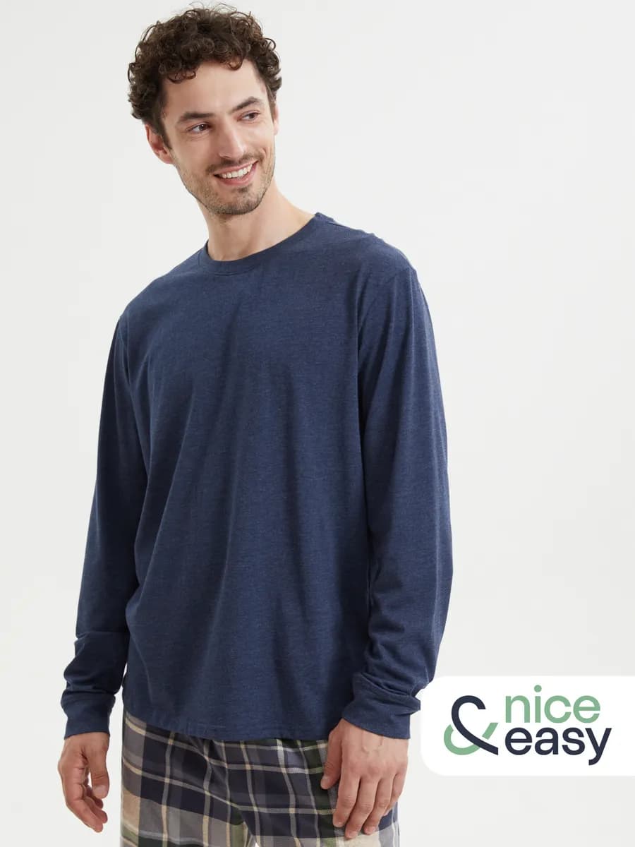 Мужской тонкий трикотажный лонгслив