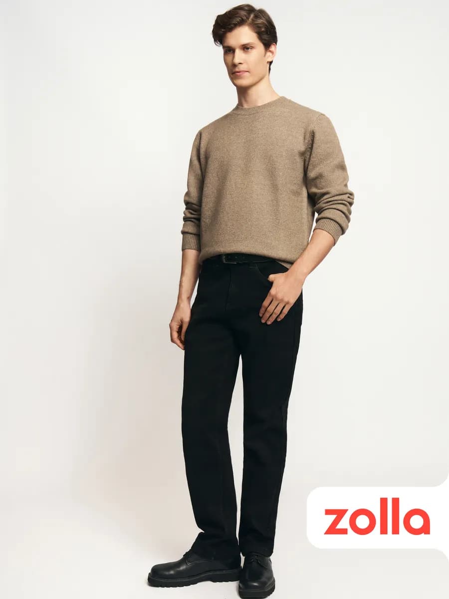 Мужские тёплые джинсы Regular с флисом