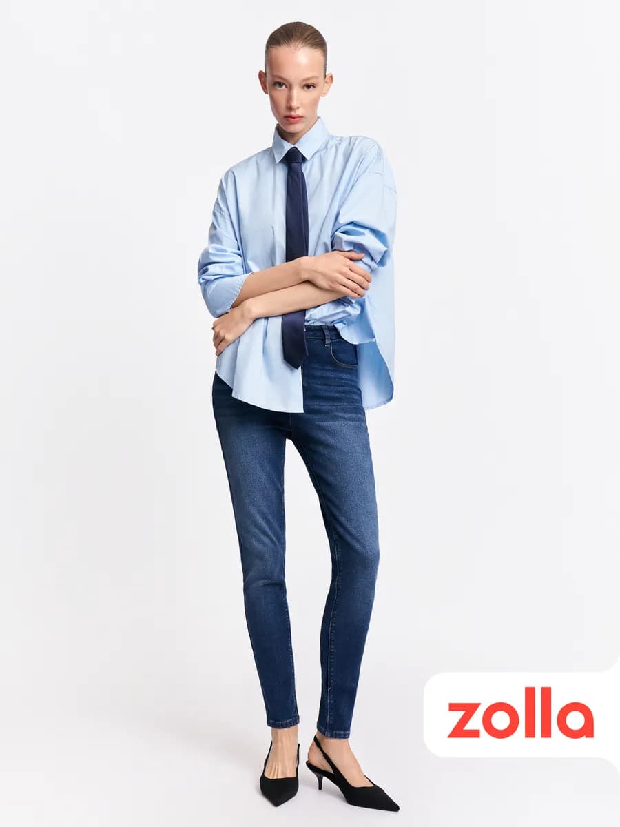 Тёплые женские джинсы скинни с начёсом