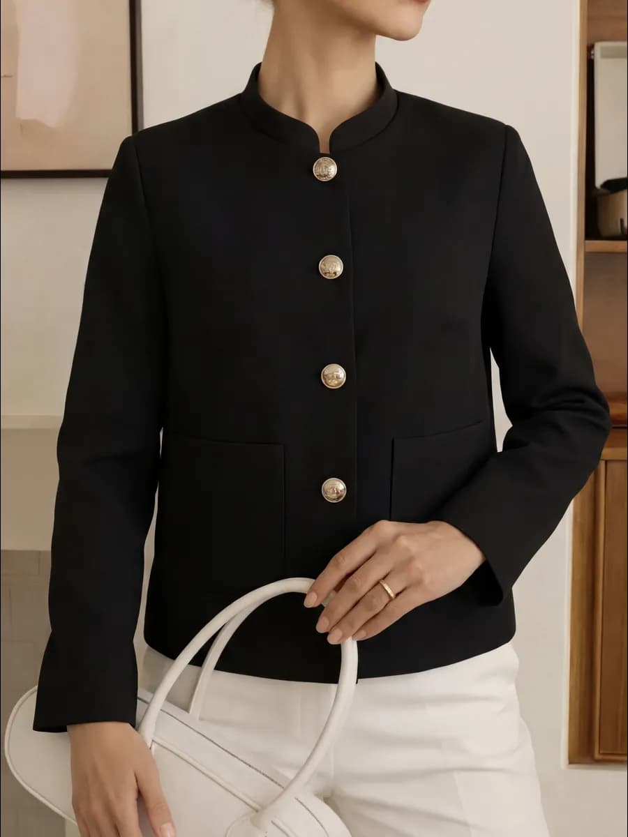 Жакет пиджак укороченный теплый