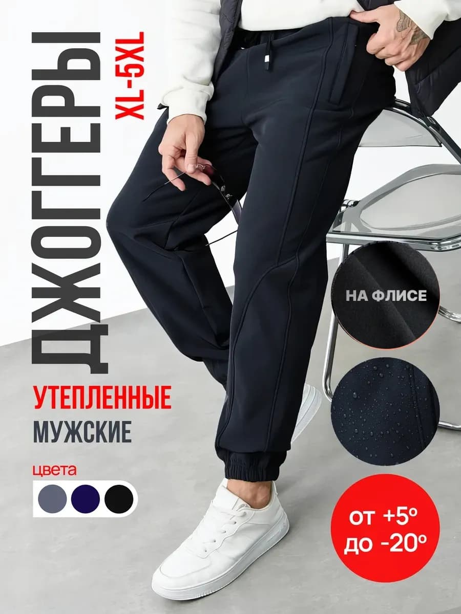 Спортивные штаны джоггеры утепленные с начесом