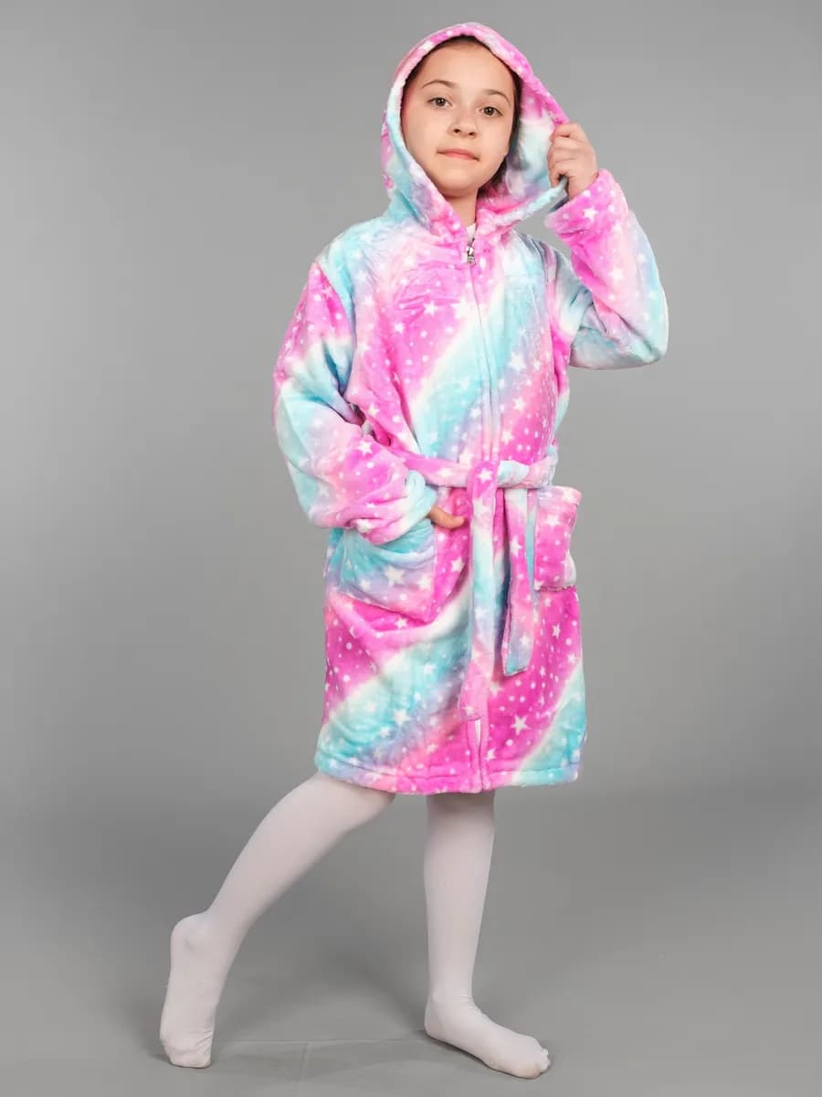 Халат детский на замке махровый