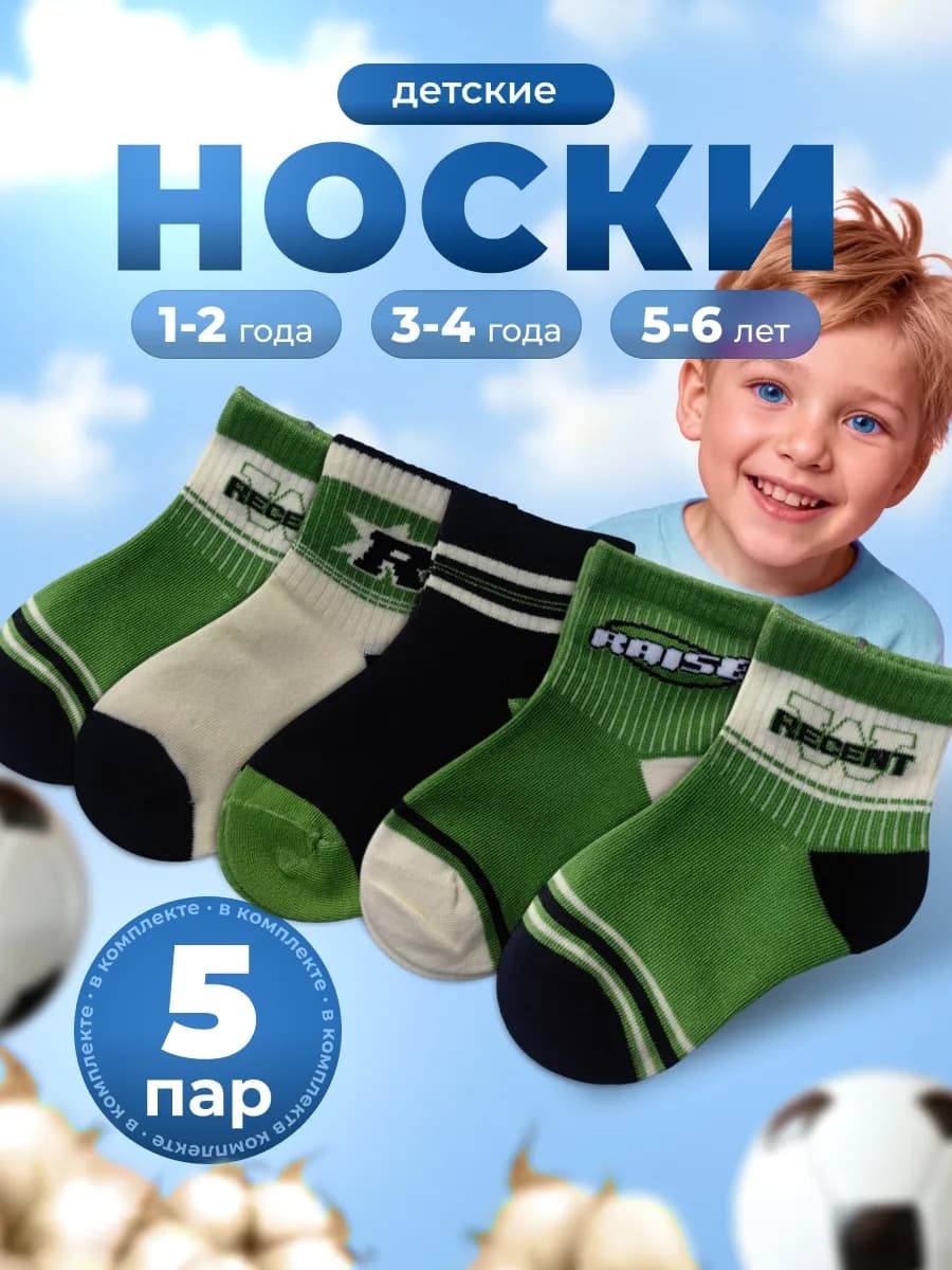 Носки детские для мальчика 5 пары
