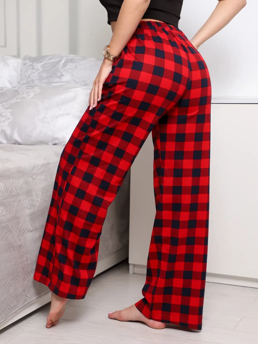 Брюки домашние летние на резинке больших размеров