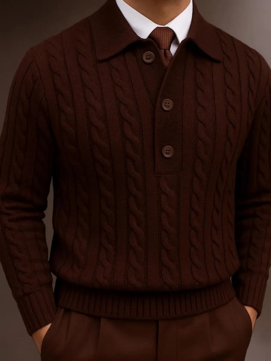 Джемпер теплый вязаный свитер