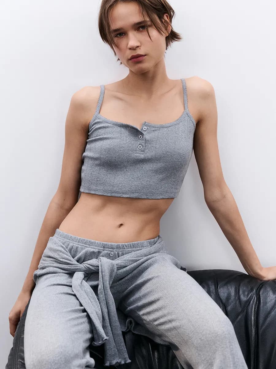 Майка домашняя с застежкой