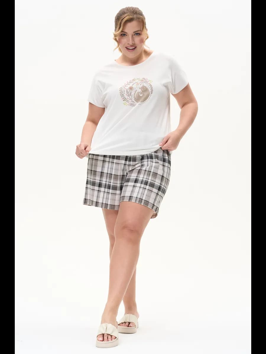 Шорты домашние короткие на резинке с карманами