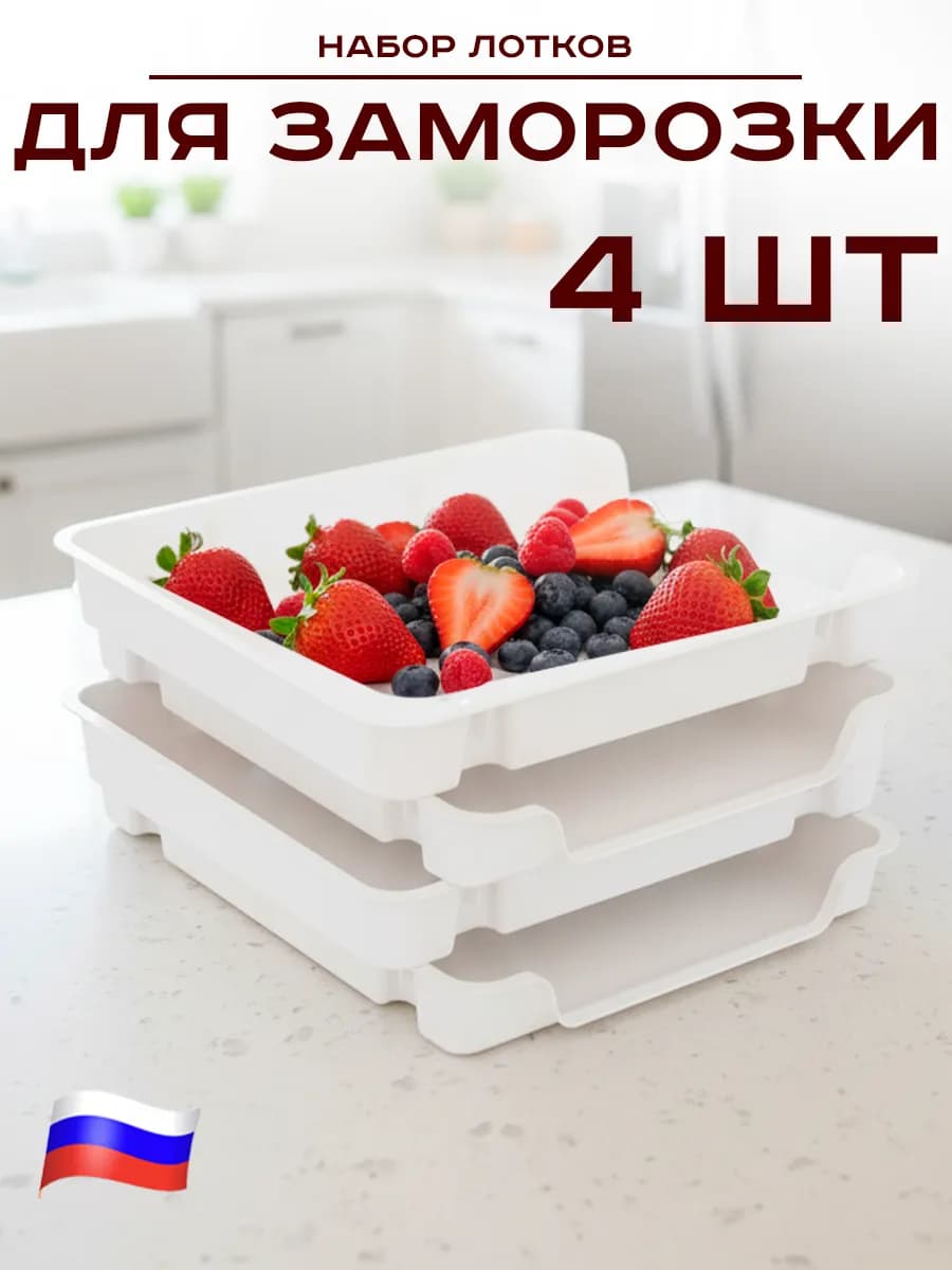 Контейнеры для хранения и заморозки 4 шт
