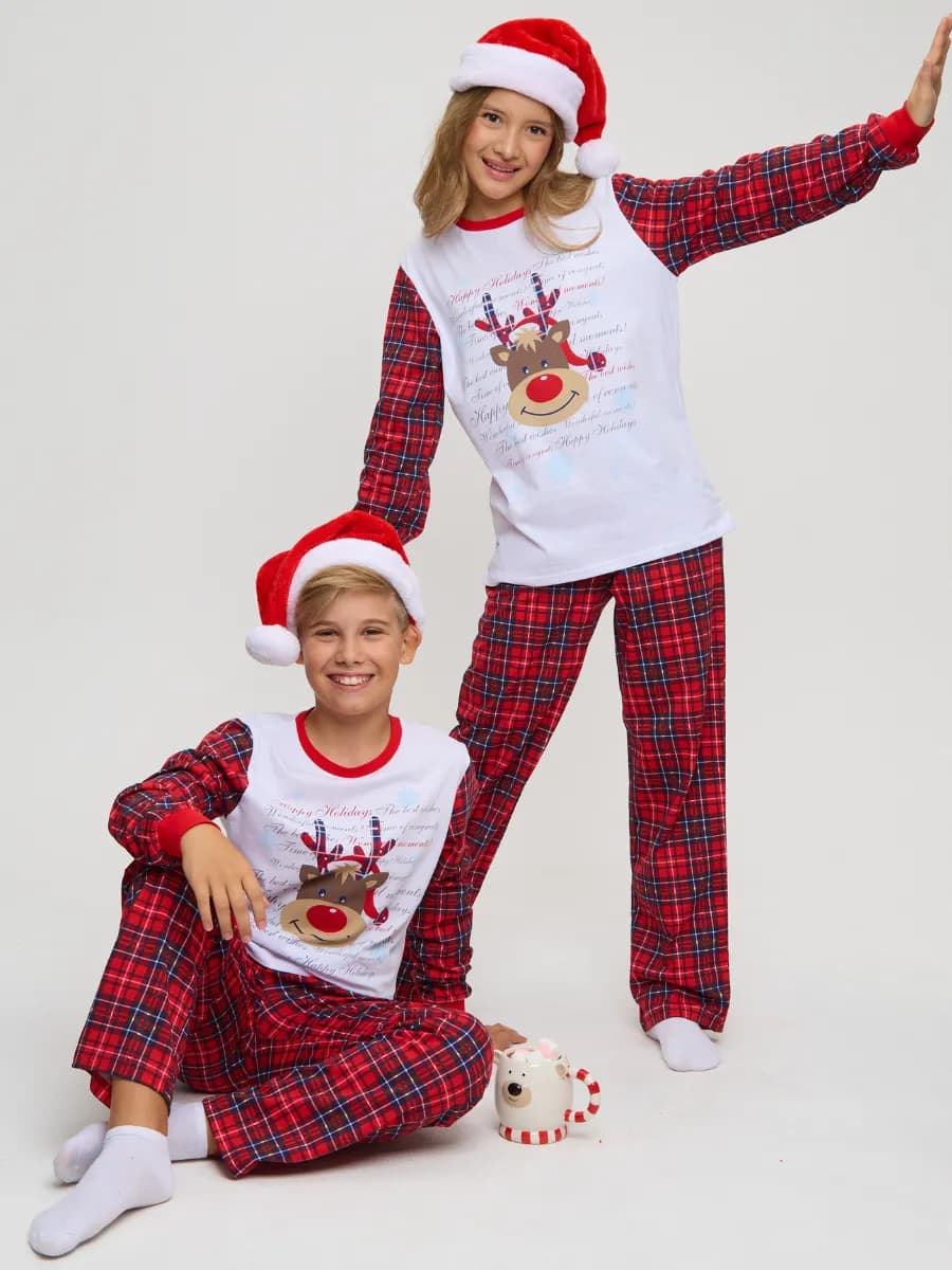 Новогодняя пижама для подростка, домашний костюм