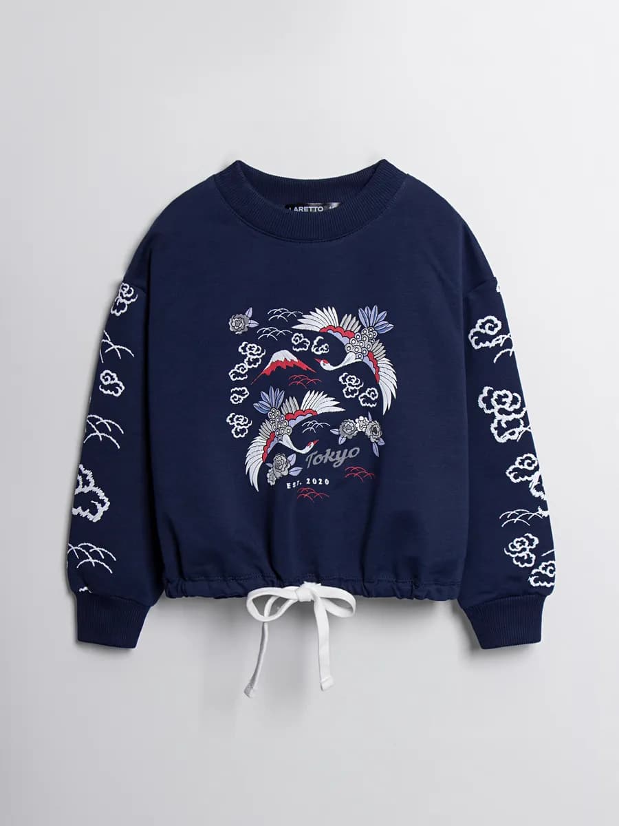 Свитшот для девочки с завязками