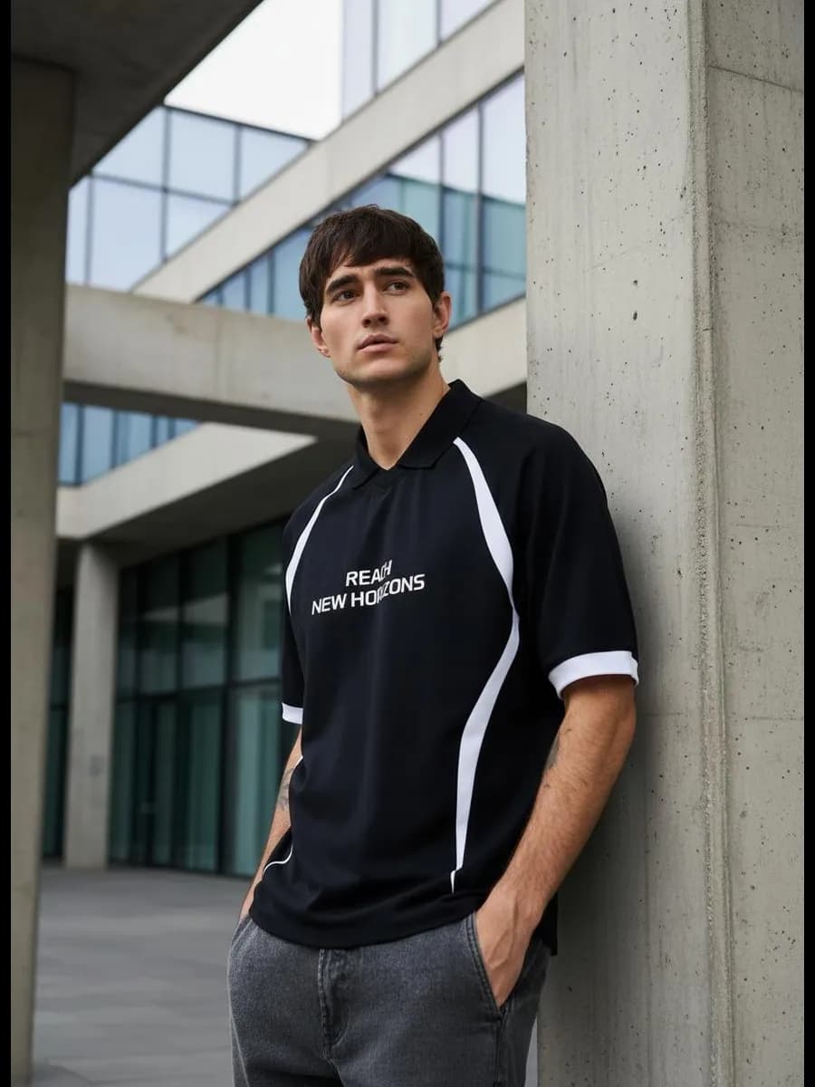 Рубашка поло с надписью