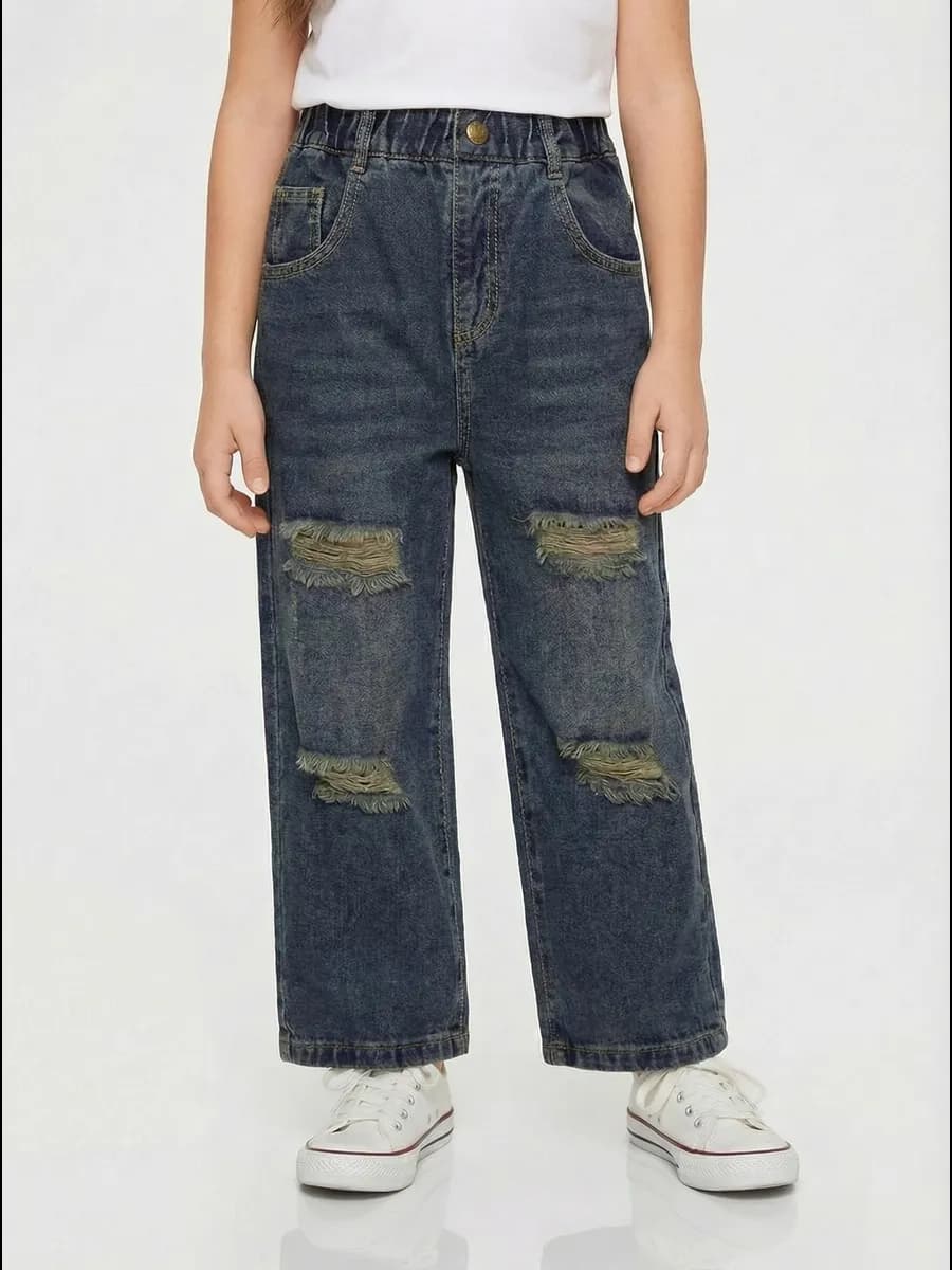 Джинсы для девочки рваные y2k